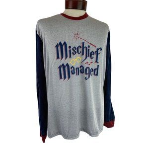 XL Harry Potter Men's Pajama Top Long Sleeve "Mischief Managed"